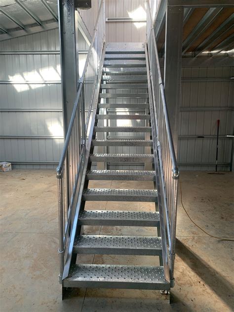 sheet metal stairs|metal industrial staircase.